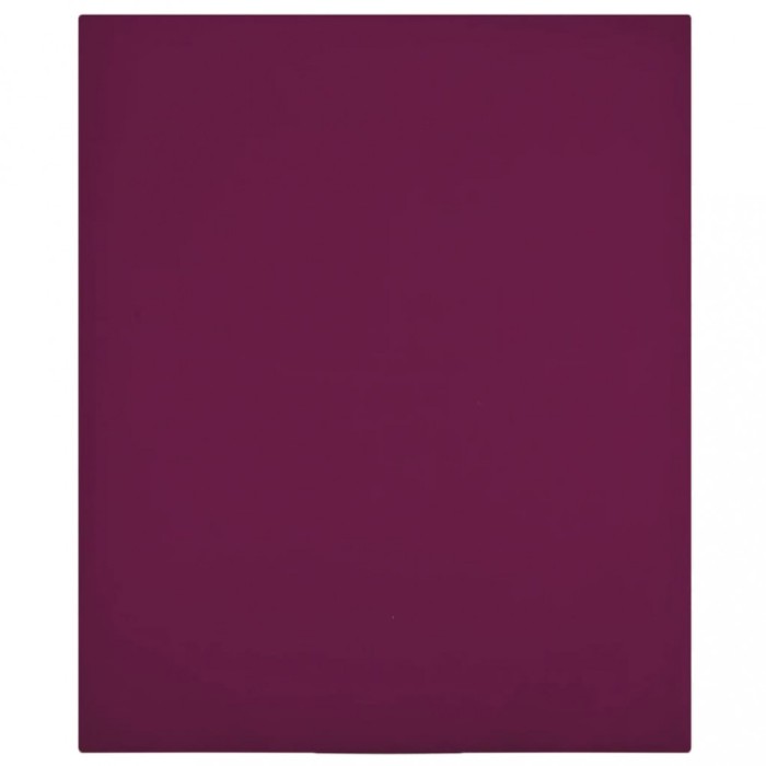 vidaXL Cearșaf de pat cu elastic, 2 buc, bordo, 100x200 cm, bumbac 136253