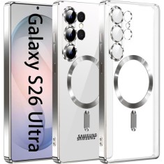 Husa compatibila cu Samsung Galaxy S26 Ultra, ALC MOBILE, pentru telefon mobil cu protectie pentru camera, Tehnologie MagSafe, rezistenta la socuri, c