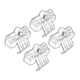Kit montaj bare plafon Audi A4 B8 2007-2015, Alumia Quadra Silenzio