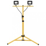 vidaXL Proiector cu LED și trepied, 2x20 W, alb rece