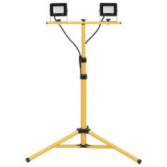 Proiector cu LED si trepied, 2x20 W, alb rece GartenMobel Dekor foto