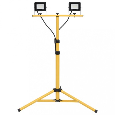 vidaXL Proiector cu LED și trepied, 2x20 W, alb rece foto