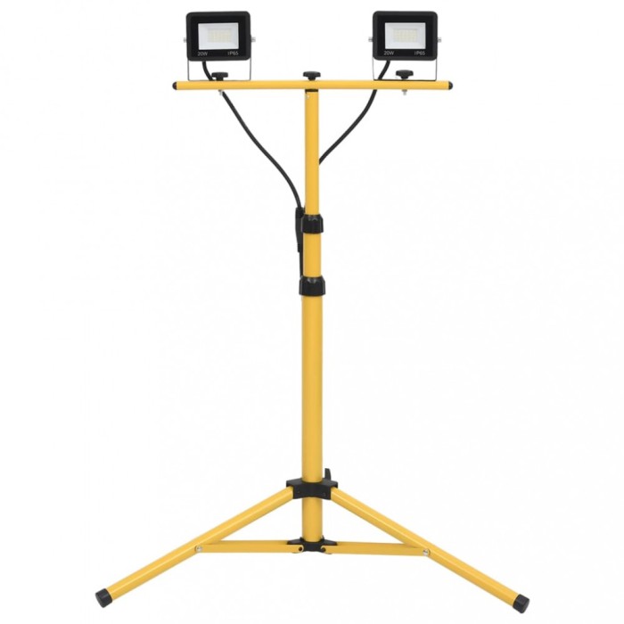 vidaXL Proiector cu LED și trepied, 2x20 W, alb rece