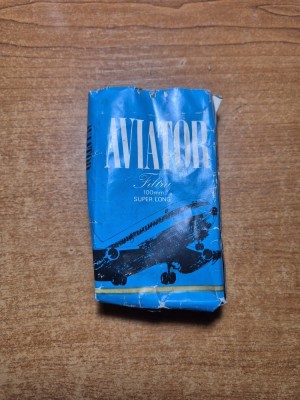 pachet de tigari aviator filtru super long - intreprinderea de tigarete bucuresti - din anii &amp;#039;70 - &amp;#039;80 - nu contine tigari foto