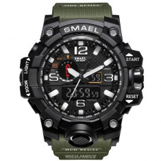 Ceas Sport Subacvactic Militar ARMY SMAEL 1545 Dual Time Calendar 2 culori foto