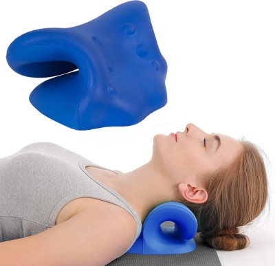 Perna de tractiune cervicala ergonomica, Poliester, Albastru foto