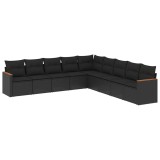 Cumpara ieftin Patio Sofa Set 9-Locuri Black