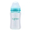 Biberon de sticla180 ml+2 tetine extra, u-grow