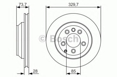 Disc frana PORSCHE CAYENNE (9PA, 955) (2002 - 2010) BOSCH 0 986 479 S20 foto