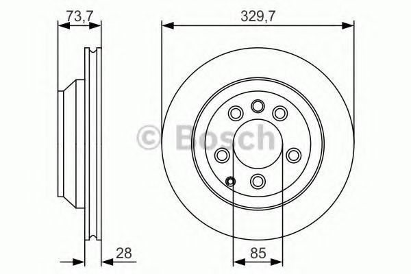 Disc frana VW TOUAREG (7LA, 7L6, 7L7) (2002 - 2010) BOSCH 0 986 479 S20