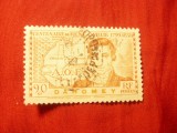Timbru Dahomey colonie franceza 1939 - 100 Ani R.Caillie . 90c stampilat