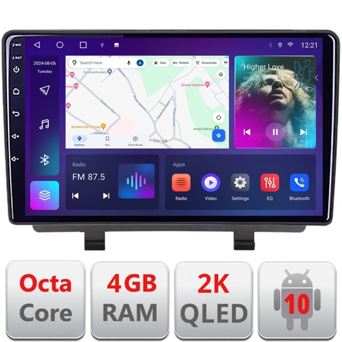 Navigatie Opel Zafira C 2011-2019 QLED 2K Octa core 4+32 DSP 360 Optic FHD internet gps radio carplay android auto KIT-zafira-c+EDT-E409-2K CarStore T
