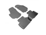 Covorase Cauciuc Tip Tavita VW Polo 5 (2009-2017) + Protectie Tunel Spate ALM - Negru, Interior Auto