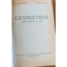 Geometria - Gh. D. Simionescu/ Cezar Cosnita - manual pentru clasa a IX-a