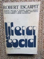 Literar si social - Robert Escarpit, Studii literare, Critica literara