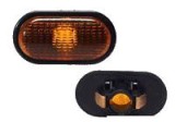Lampa semnalizare laterala Opel Vivaro, 2001-10.2014; Movano, 07.1998-2010, fata, Stanga = Dreapta, W5W; portocaliu; cu rama neagra, TYC, Aftermarket