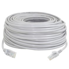 Cablu LAN de retea, Iso Trade, RJ 45, PVC, 30 m, Gri