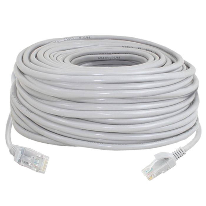 Cablu LAN de retea, Iso Trade, RJ 45, PVC, 30 m, Gri
