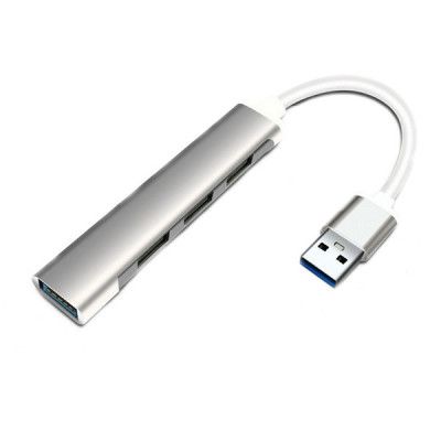 Hub multi USB din aluminiu, cu 4 porturi USB 3.0 foto