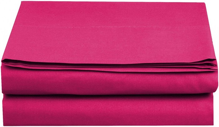 Cearsaf de pat cu elastic din bumbac ranforce 100%, densitate 120 g/mp, Fucsia