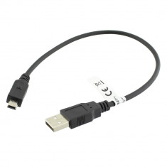 Cablu USB A tata, USB B mini tata, USB 2.0, lungime 0.3m, negru, Goobay, 93229, T145577