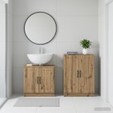 Cumpara ieftin Set de dulapuri pentru baie, 2 piese UTRECHT Stejar Artizanal