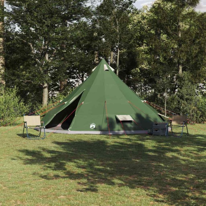 Cort de Familie Tipi Verde pentru 12 Persoane, Impermeabil
