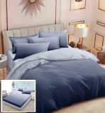 Cumpara ieftin Lenjerie Pat Bumbac 6 Piese Cu Elastic Albastru 180x200 cm (&plusmn;25cm)