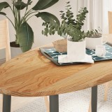 VidaXL Blat de masă maro deschis 120x60x2 cm lemn masiv de stejar oval