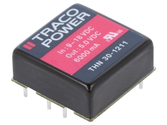 Convertor DC/DC 30W 9-18V la 5VDC 6000mA THN 30-1211