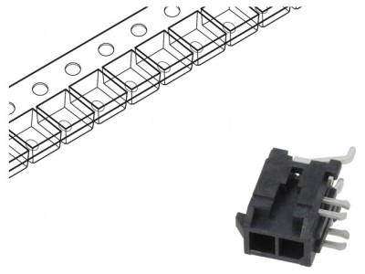 Conector Micro-Fit 3.0 3mm 2 pini 2x1 foto