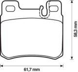 Placute frana fata Mercedes Clasa E Estate (S124), 06.1993-06.1996, marca SRLine S70-1104