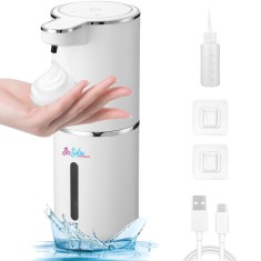 Dispenser Automat Sapun Lichid Sofia CONCEPT&reg;, Senzor Miscare Infrarosu, 4 Nivele, IPX5, 800mAh, 380ml, Alb