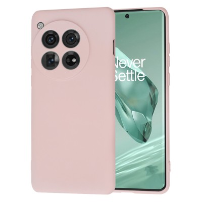 Husa silicon OnePlus 12 Techsuit SoftFlex, roz pudra foto