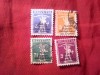 Serie mica 1927-1930 Elvetia supratipar SdN Bureau International du Travail , 4 valori stampilate, Stampilat