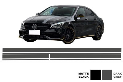 Set Stickere Gri Inchis compatibil cu MERCEDES CLA W117 C117 X117 (2013-2016) A-Class W176 (2012+) A45 Design STICKERMBHDG foto