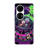 Husa compatibila cu Huawei Nova Y70 model Rick and Morty crashing, Silicon, TPU, Viceversa, Transparent, Carcasa