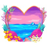 Cumpara ieftin Sticker decorativ, Inima, Multicolor, 72 cm, 8802ST, Oem