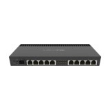 Cumpara ieftin Router 10 x Gigabit, 1 x SFP+ 10Gbps, 1 x PoE, RouterOS L5, 1U - Mikrotik RB4011iGS+RM