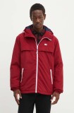 Tommy Jeans geaca barbati, culoarea bordo, de iarna, DM0DM18908