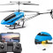 Elicopter mare cu telecomanda si camera duala 4K UHD, lumini LED, giroscop, incarcare USB, acumulator inclus, 72x38x23cm