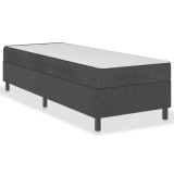 Cumpara ieftin Pat continental, gri inchis, 100x200 cm, material textil