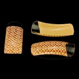 Cumpara ieftin Unghii false, 70 buc - bej, model maro, INGINAILS