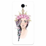 Husa silicon pentru Huawei Enjoy 7 Plus, Unicorn Girl