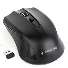 MOUSE GEMBIRD, PC sau NB, wireless, 2.4GHz, optic, 1600 dpi, butoane/scroll 4/1, , negru, &quot;MUSW-4B-04&quot; (timbru verde 0.18 lei)