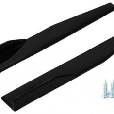 Set 2 buc Ornamente Prelungiri Praguri Laterale Tuning, Lungime 75cm, Culoare Negru Lucios