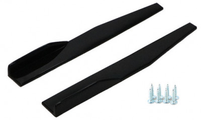 Set 2 buc Ornamente Prelungiri Praguri Laterale Tuning, Lungime 75cm, Culoare Negru Lucios foto