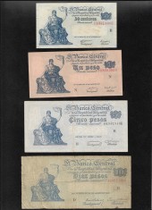 Rar! Set Argentina 50 centavos + 1 + 5 + 10 pesos