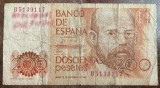 B11 - Bancnota foarte veche - Spania - 200 pesetas - 1980