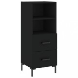 Cumpara ieftin Servanta, negru, 34,5x34x90 cm, lemn compozit